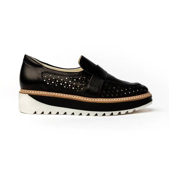 NEW REX SHOES women's carolyn loafer in black - Picture 2 of 4